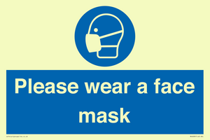 Please wear a face mask